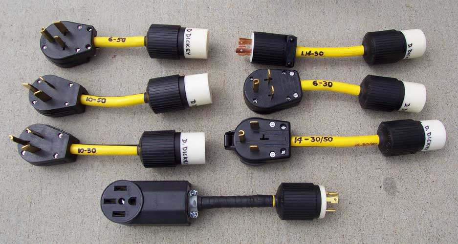 ONETAK NEMA 6-30P to L6-30R 240V 30 Amp Welder Welding Dryer EV Charger Power Cord Adapter Adaptor Connector Connecter 